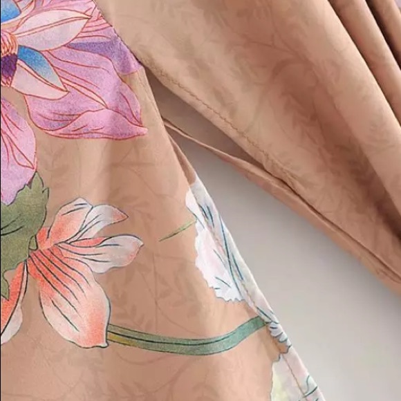 SOLD OUT Gypsy Boho Floral Peacock Kimono Duster Robe - Picture 11 of 12